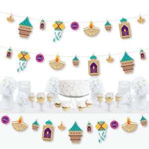 Custom Happy Diwali Festival of Lights Clothespin Garland Banner OEM Direct