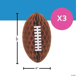 10 football honeycomb tissue paper ceiling decorations 1