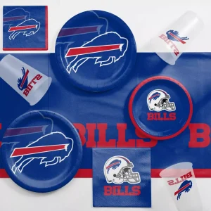 Buffalo Bills Party Supply Kit for 8 Personalized Tailgate Decor Bulk