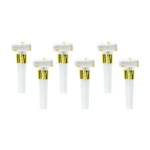 Gold Star Blowout Horns 6 Count High Quality Party Accessories Bulk