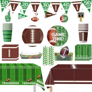 Football Party Tablecloth and Decor Set Custom Made for Gameday Events