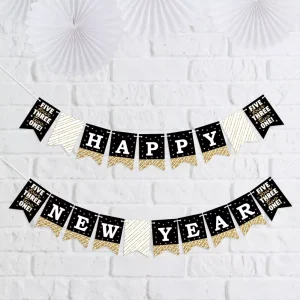 Hello New Year Mini Banner Custom Made Pennant for Wholesale Decoration