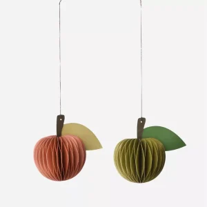 Honeycomb Apples Ivy Set of 2 Custom Made Paper Decor for Bulk Supply