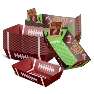 Football Plates and Serving Set of 60 Custom Party Dishes for Bulk Use