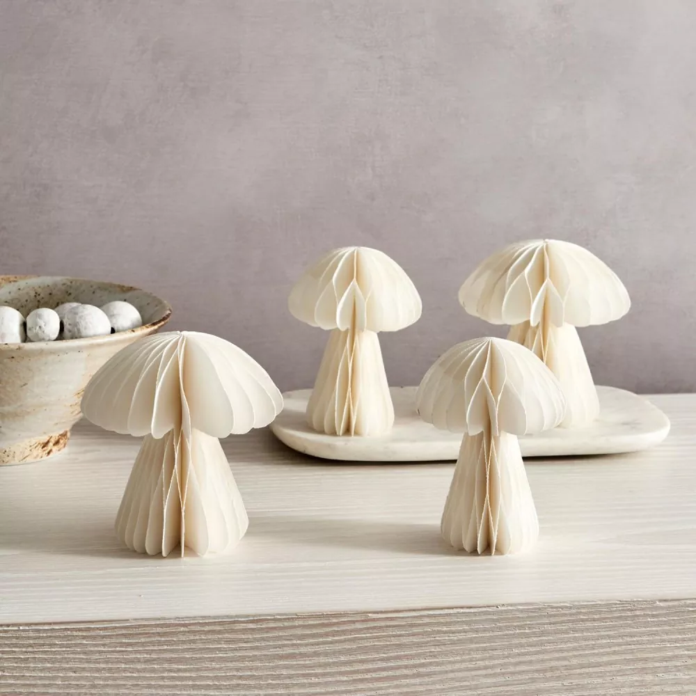 White Honeycomb Mushroom Decor (1)