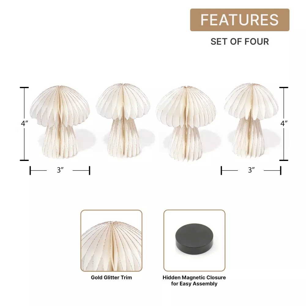 White Honeycomb Mushroom Decor (2)