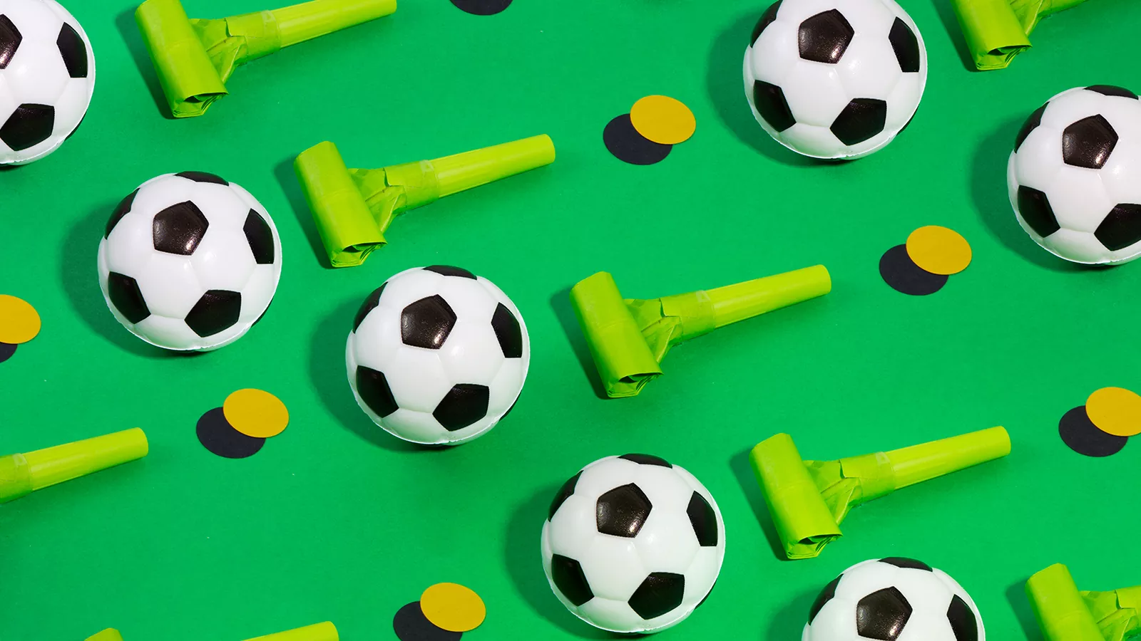 soccer birthday with whistles balls