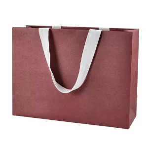 Luxury Custom Logo Textured Paper Gift Bag Factory