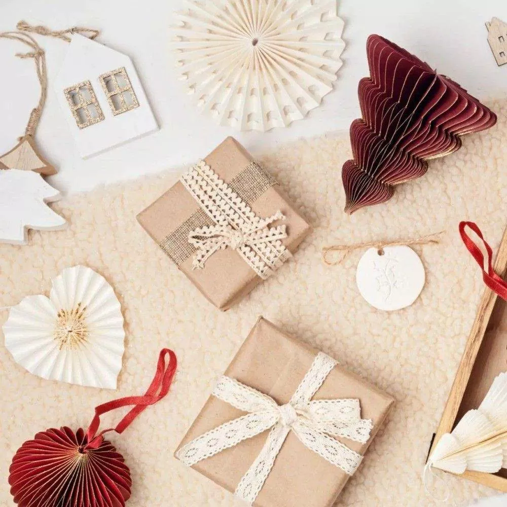 scandinavian christmas paper honeycomb ornaments and gifts Sunbeauty party supplies factory