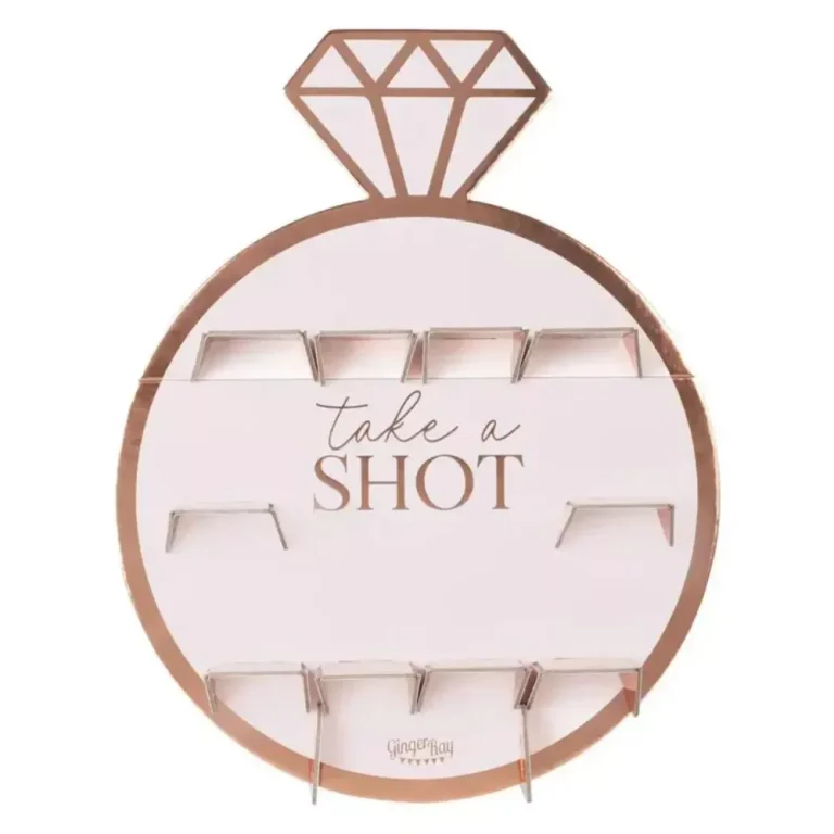 Blush Hen Rose Gold Ring Shot Wall Hen Party (2)