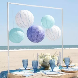 Coastal Lanterns set of 6 paper lanterns