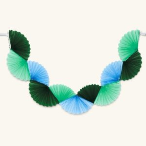 Garland with fans Paper. 2 m. Sage Green