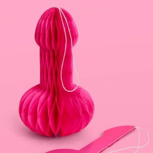 Personalized Bulk Party Favors of Tissue Paper Penis Accordions Hoenycomb