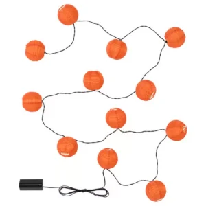 Custom Made LED String Light with 12 Bulbs Outdoor Battery Operated Orange