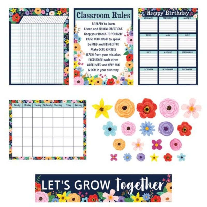 Wildflowers Classroom Décor Set (4)