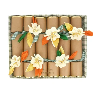 Thanksgiving Party Table With Customized Luxury Fall Flower Paper Crackers