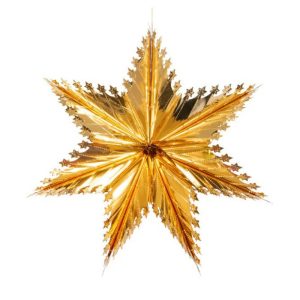 Bulk Metallic Gold Christmas Star Hanging Decoration Manufacture