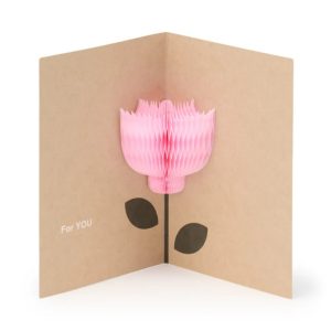 Custom Private Label Honeycomb Paper Pop-Up Card Flower