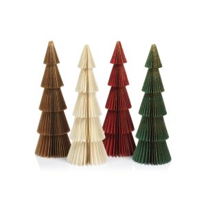 6 Piece Paper Decorative Tabletop Tree Set Ivory