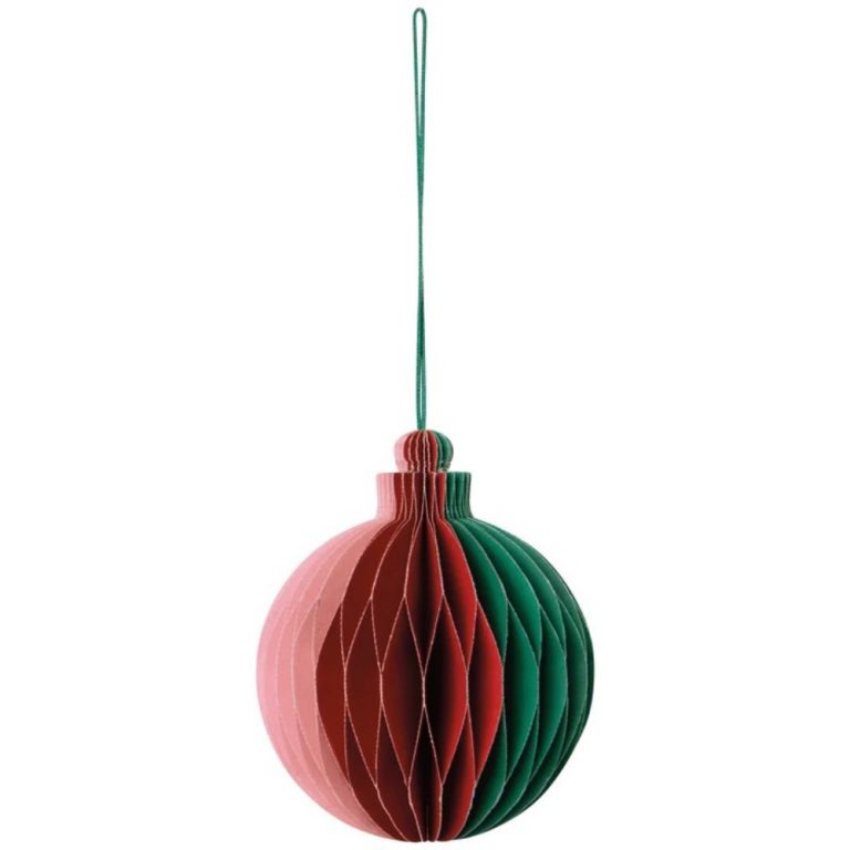 Globe Honeycomb Paper Christmas Tree Ornament