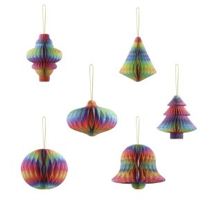 Wholesale Supplier of Gradient-Colored Christmas Honeycomb Paper Pendants