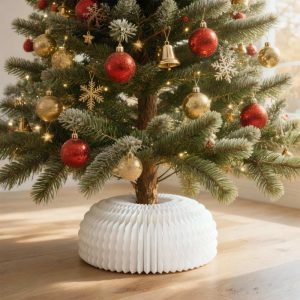 Foldable Honeycomb Christmas Tree Paper Skirt Cover Factory