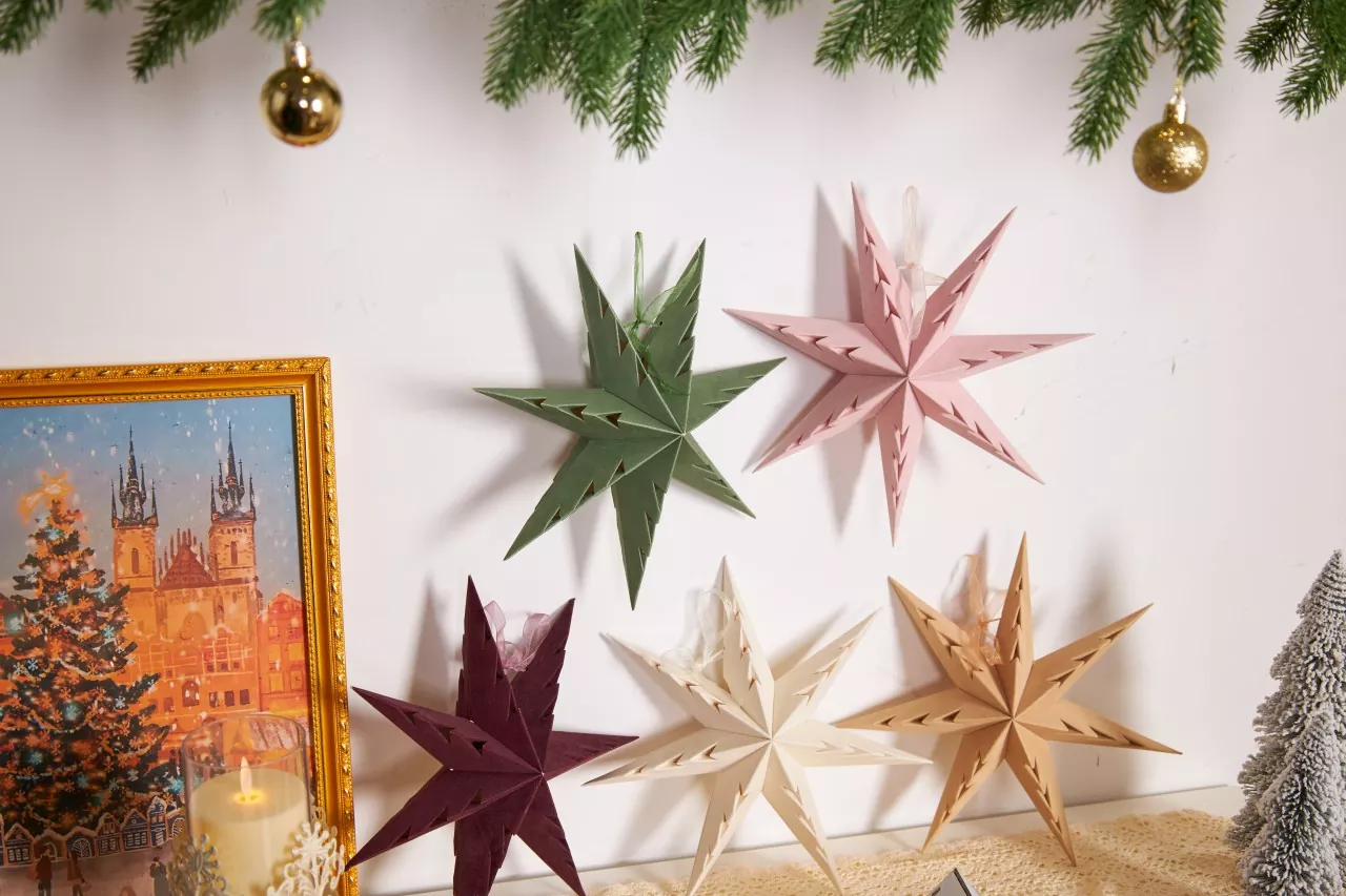 FSC-Certified Kraft Paper Star for Room Decor Factory
