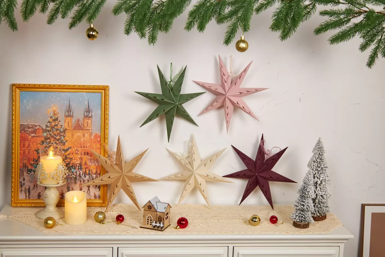 Custom Eco-Friendly Paper Star Decorations for Home Decor