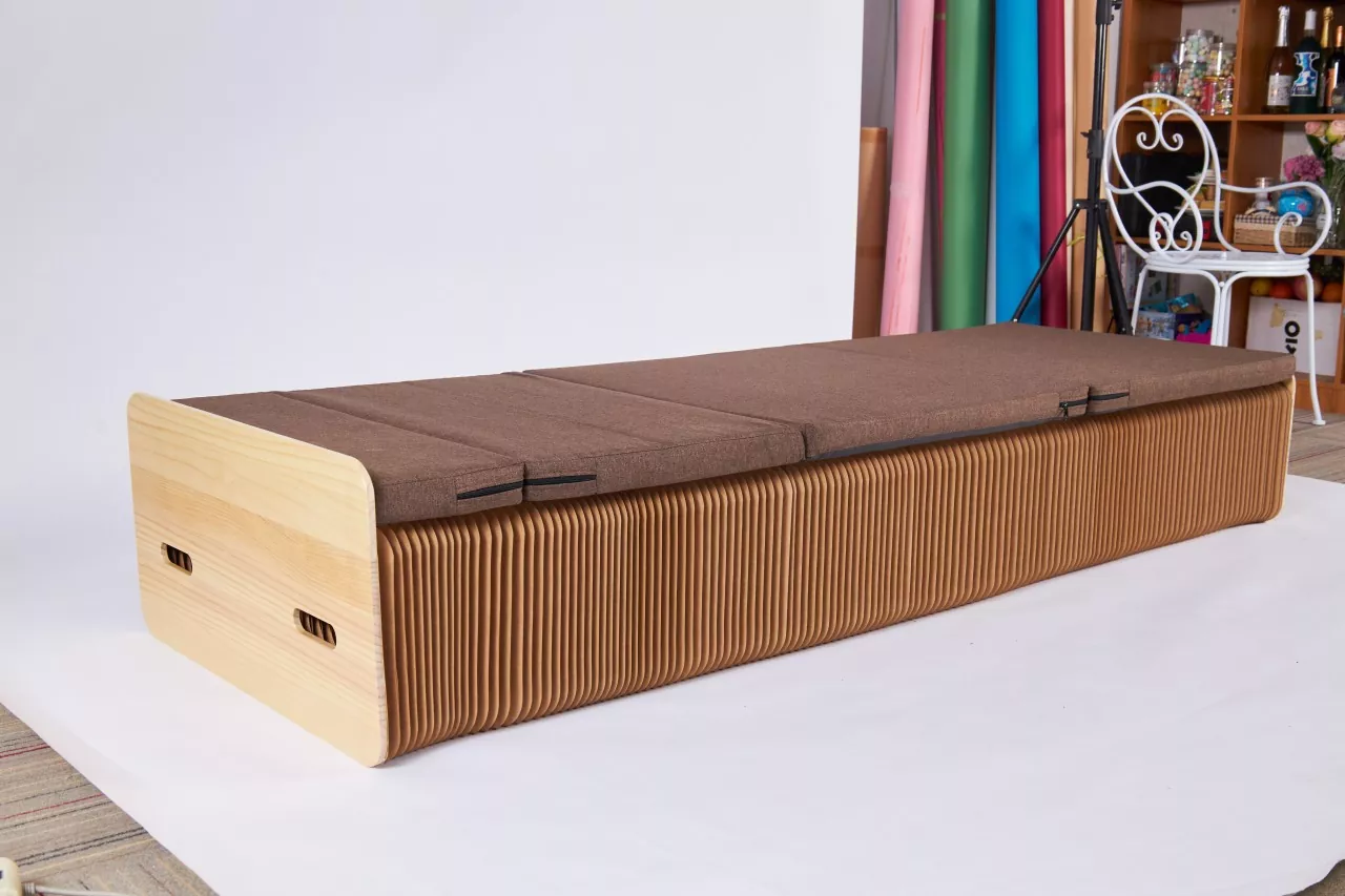 Foldable and Paper-Based Bed for Room