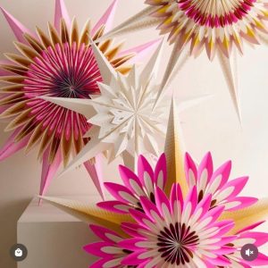 Custom Made Multi-Layered And Foldable Colorful Paper Star Lights