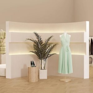 Personalized Three-Tier Paper Screen Partition with LED Lighting