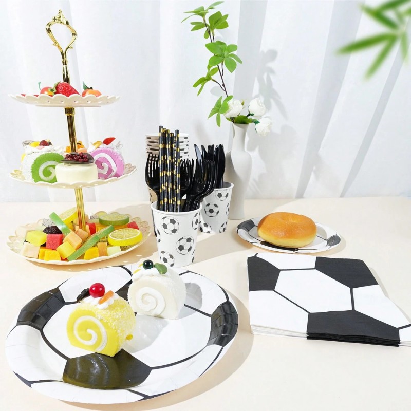 Soccer Themed Paper Tableware Wholesale Supplier