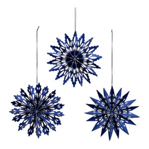 Personalised Blue Snowflake Paper Ornament With Spot Wholesale Custom Services