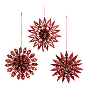 Custom Christmas Cardboard Snowflake Ornaments Multi-Color Wholesale Factory