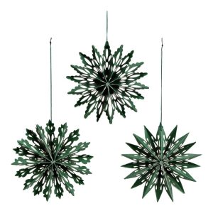 OEM Christmas Paper Snowflake Hangers 12pcs Set With High-End Quality