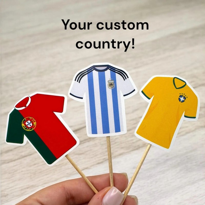Custom Soccer Cupcake Toppers Factory