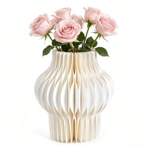 Colorful Origami Paper Vase | Bulk Minimalist Pleated Vase for Floral Arrangements