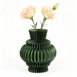Large Origami Paper Vase | Bulk Decorative Pleated Vase for Floral Arrangements