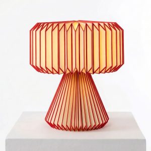 Modern Pleated Paper Table Lamp | 30cm Mushroom Shape LED Bedside Lamp Bulk