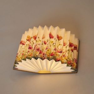 Custom Floral Print Book-Shaped LED Lamp | OEM Home Decor Lighting Supplier