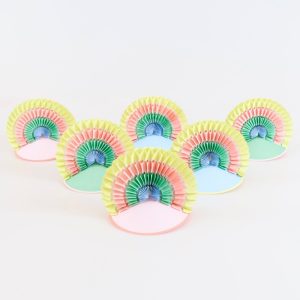 6 Pack Rainbow Paper Party Hats Kids Birthday Party Headwear