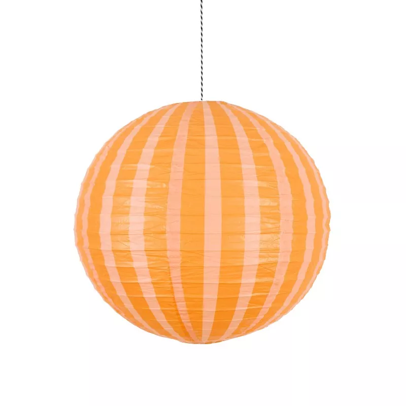 Orange stripe spherical Halloween hanging paper lantern