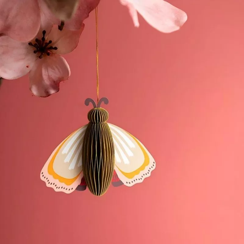 Paper honeycomb moth hanging decoration spring nursery decor