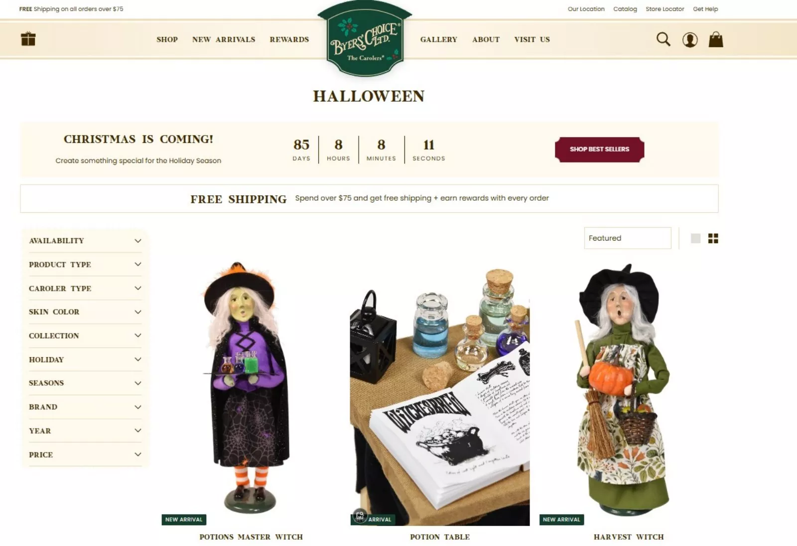 Byers’ Choice Ltd. — Best for Collectible Halloween Figurines