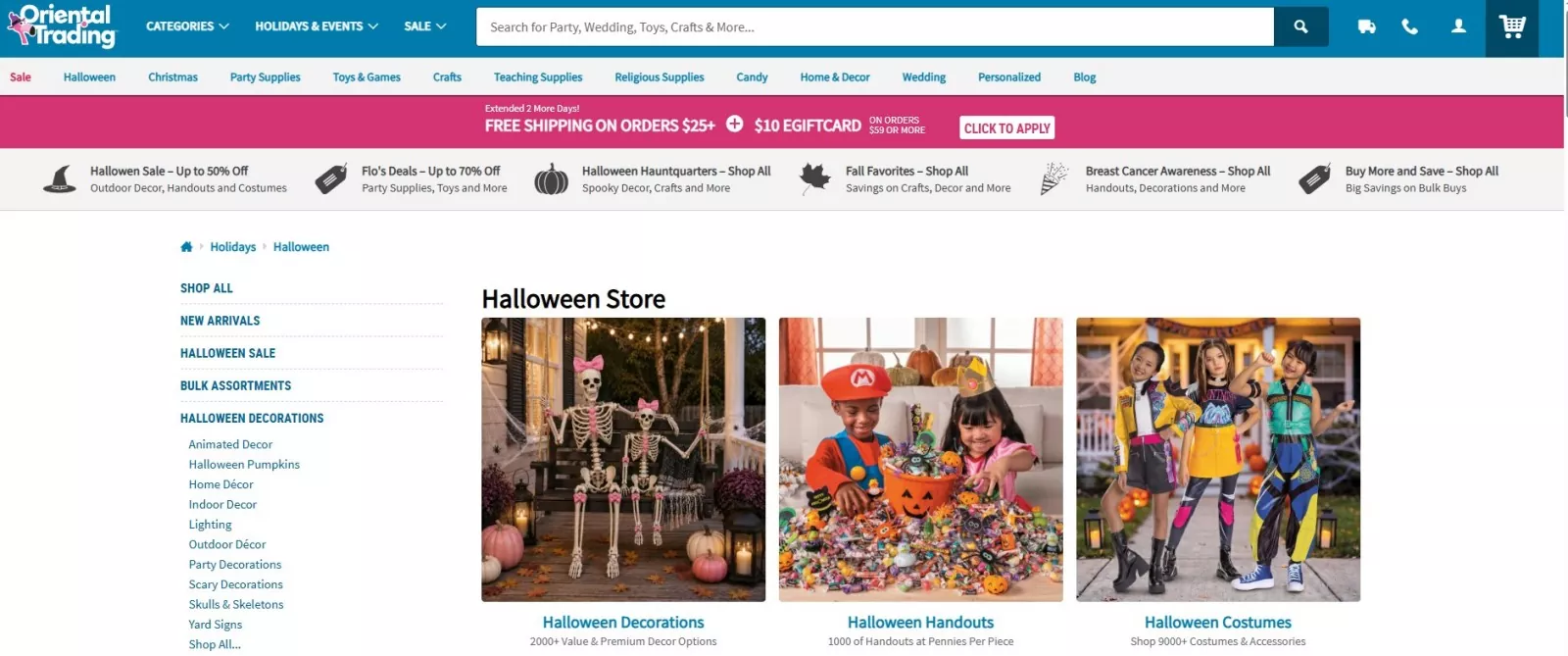 Oriental Trading Company — Best for a Broad Halloween Assortment