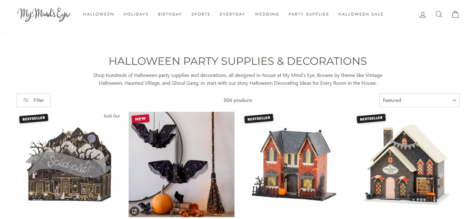 My Mind’s Eye — Best for Design-Led Halloween Paper Goods